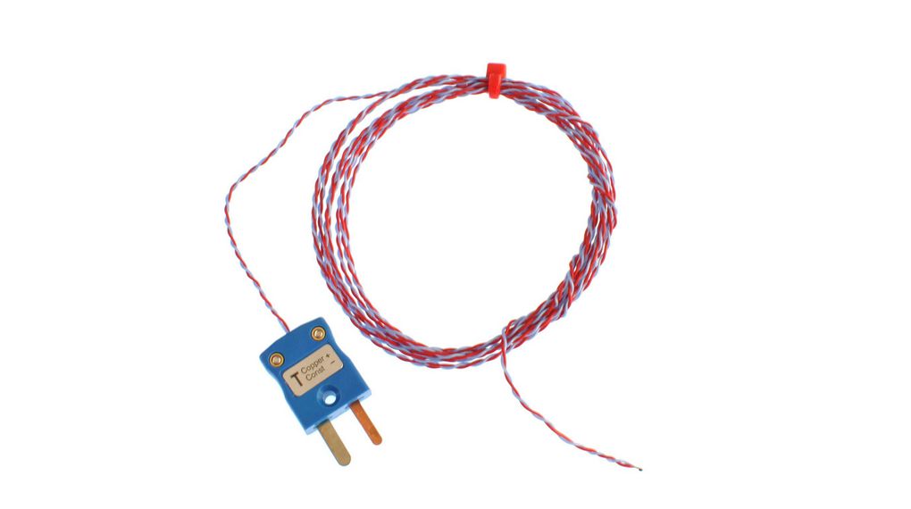 Thermoelement mit offenem Sensor und Mini-Stecker 250°C Typ T Edelstahl